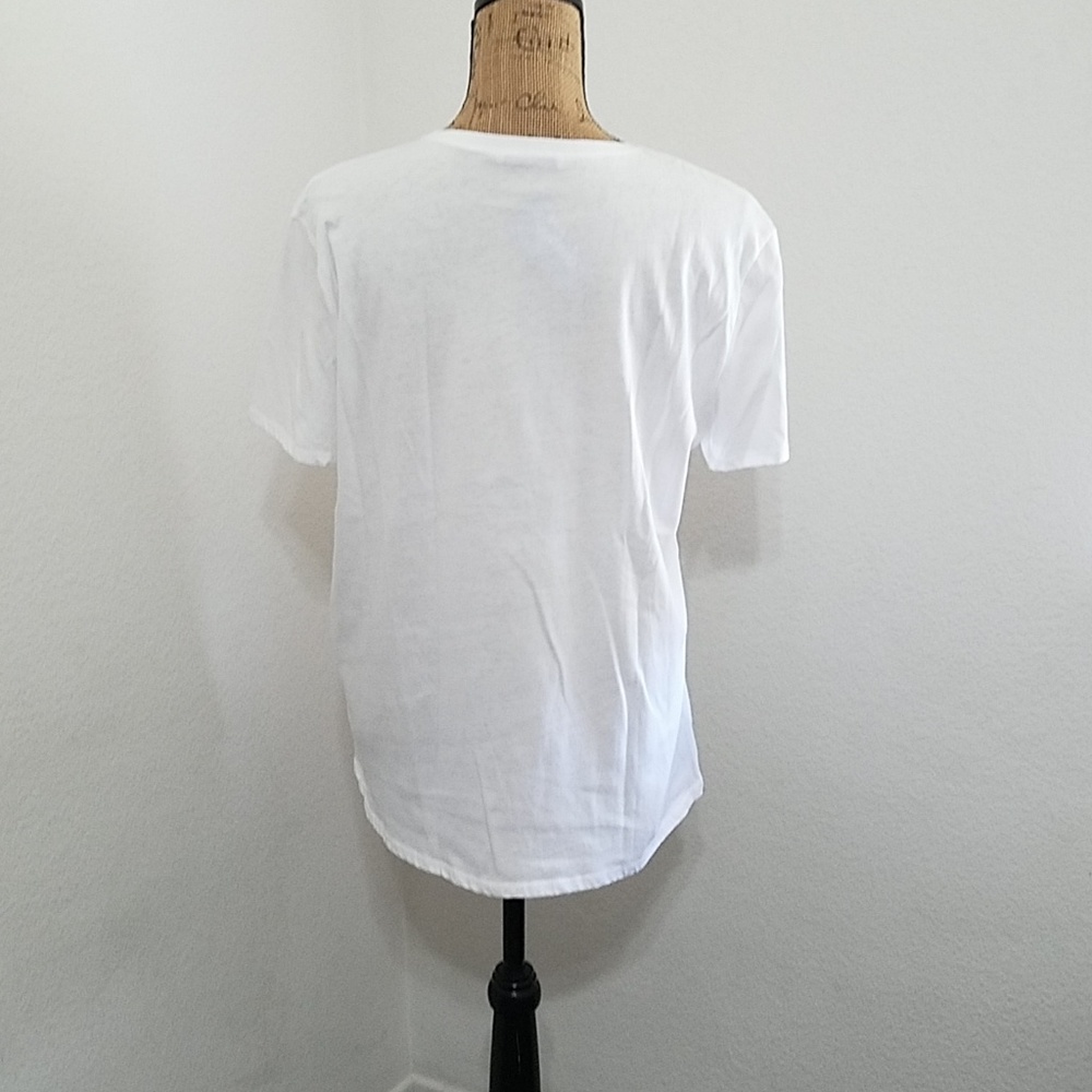 ZARA 'Yesterday I listened to a Great Song...' graphic print tee Lg. pop culture - Picture 7 of 7